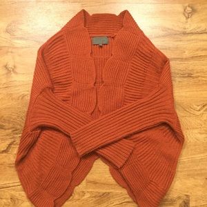Anthropologie burnt orange sweater